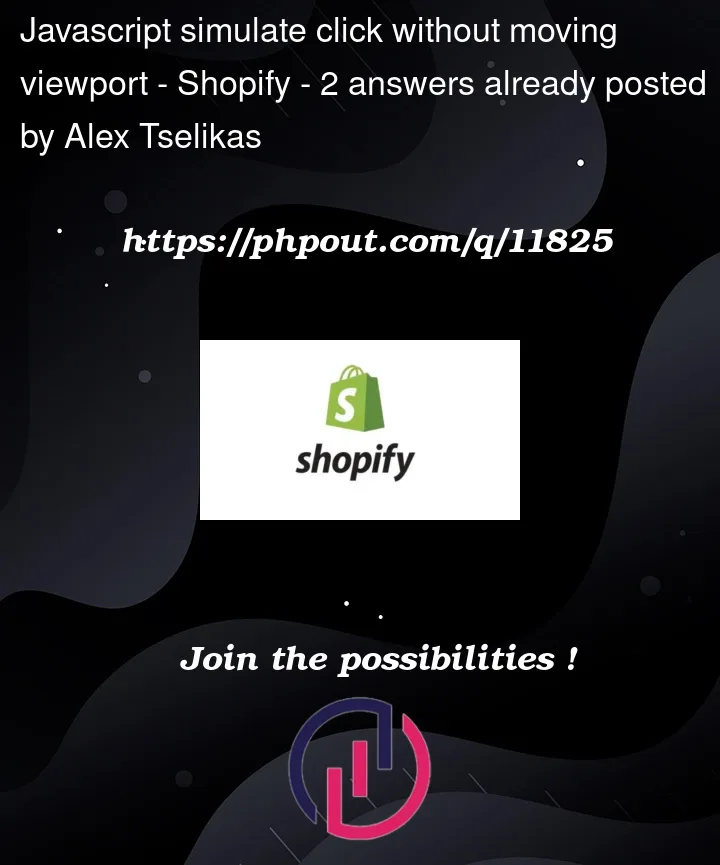 Question 11825 in Shopify