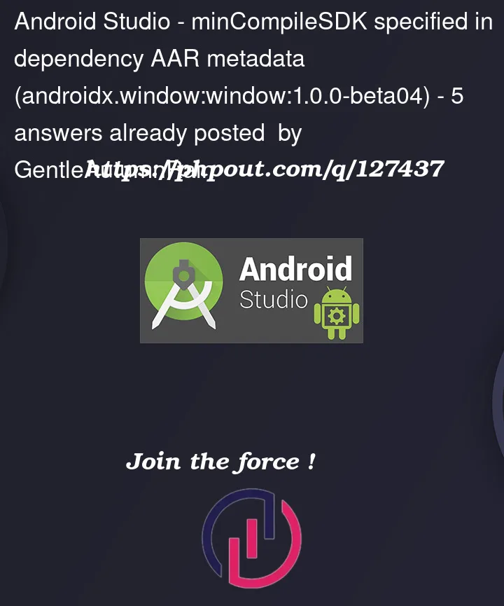 Question 127437 in Android Studio