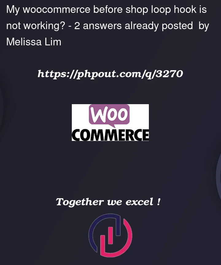 Question 3270 in Woocommerce