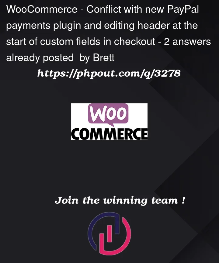 Question 3278 in Woocommerce