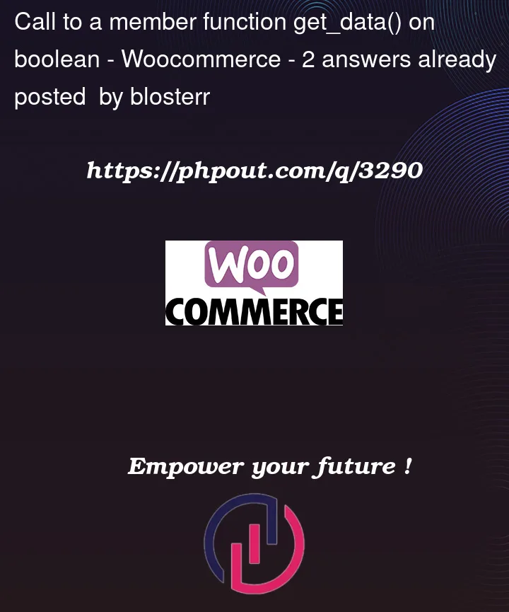 Question 3290 in Woocommerce