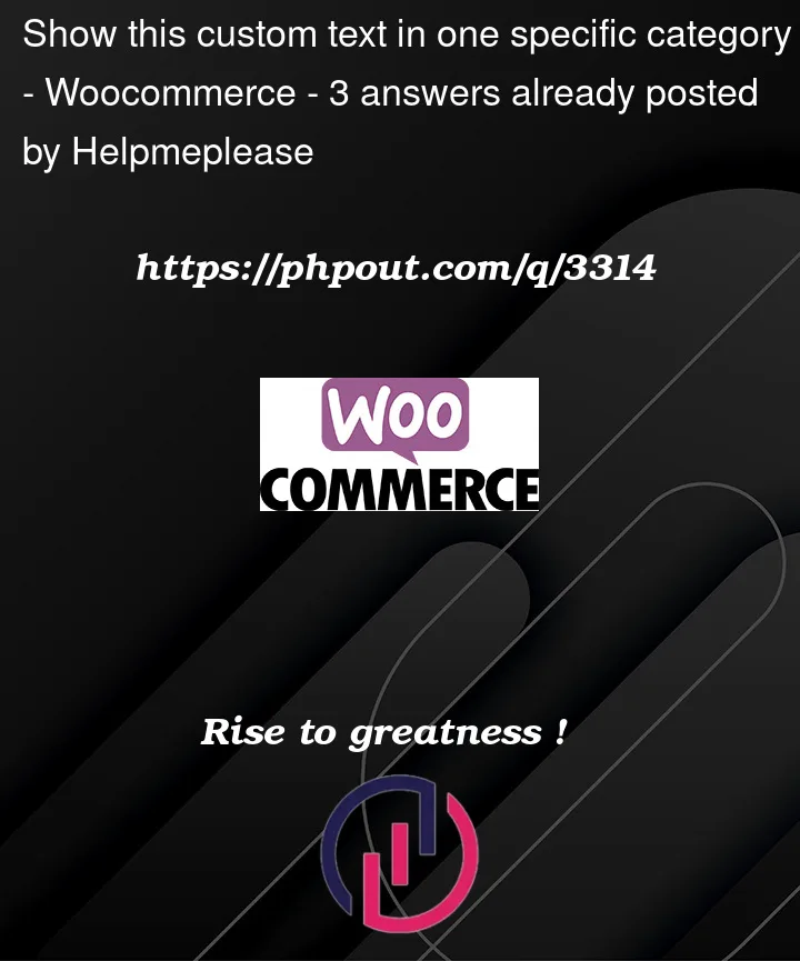 Question 3314 in Woocommerce