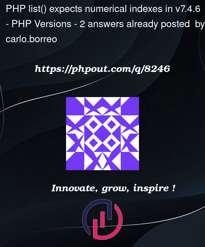 Question 8246 in PHP Versions