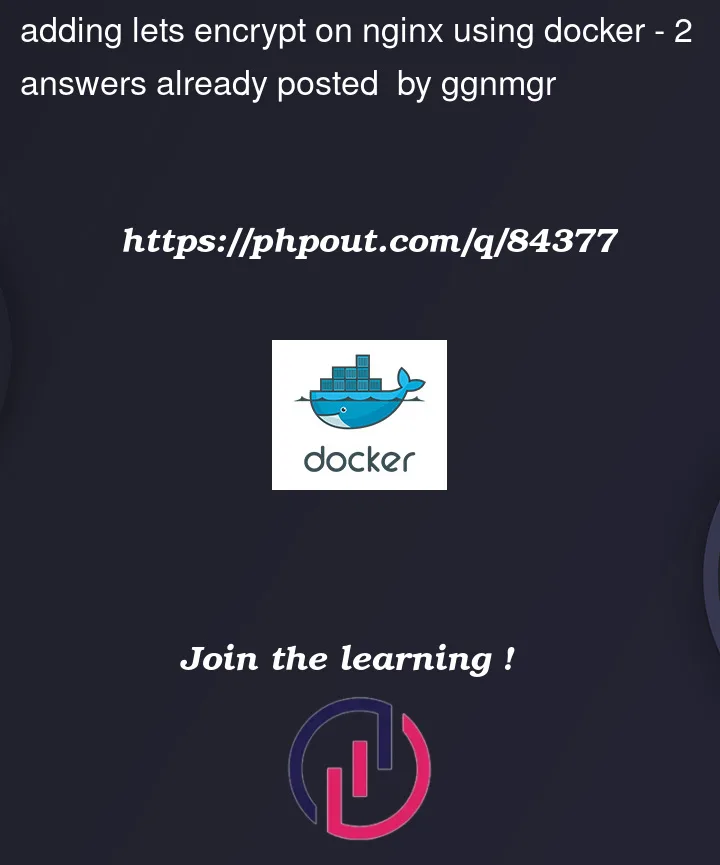 Question 84377 in Docker