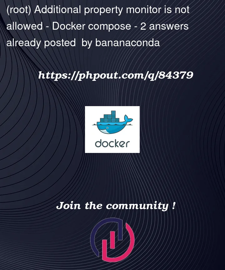 Question 84379 in Docker