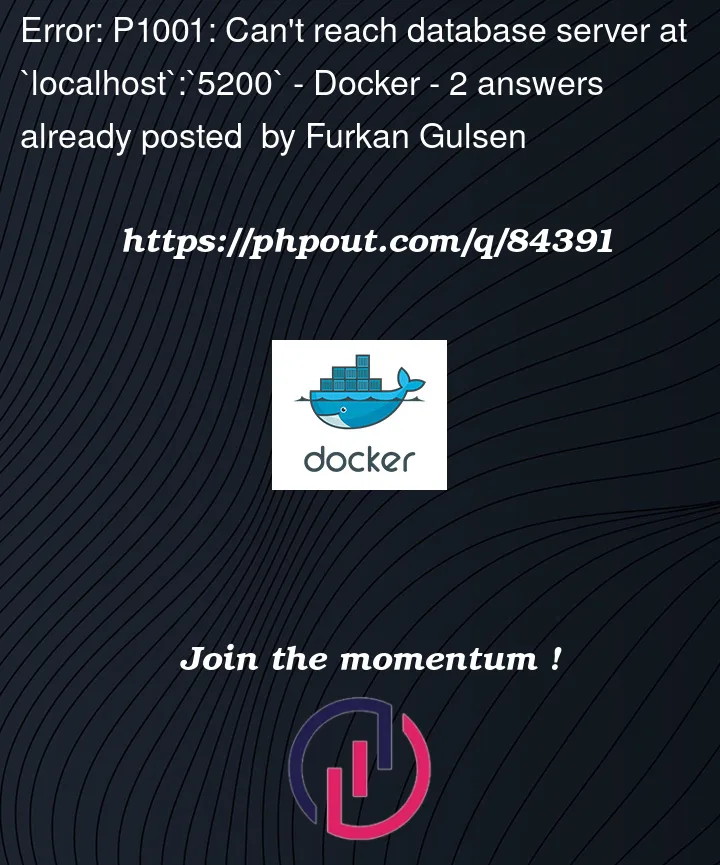 Question 84391 in Docker