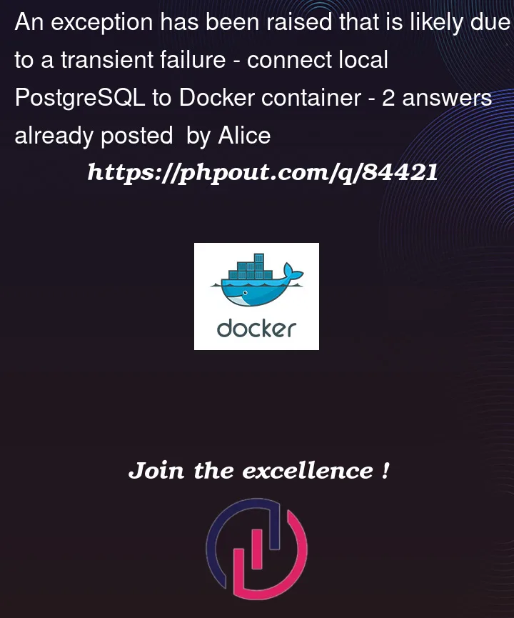 Question 84421 in Docker