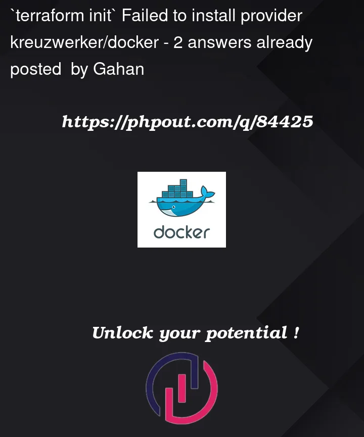 Question 84425 in Docker