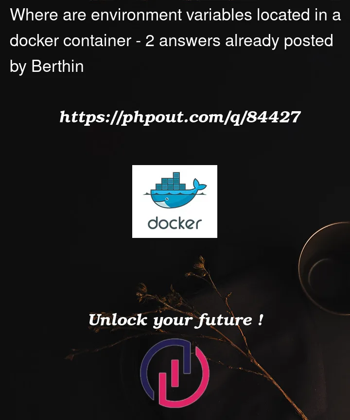 Question 84427 in Docker