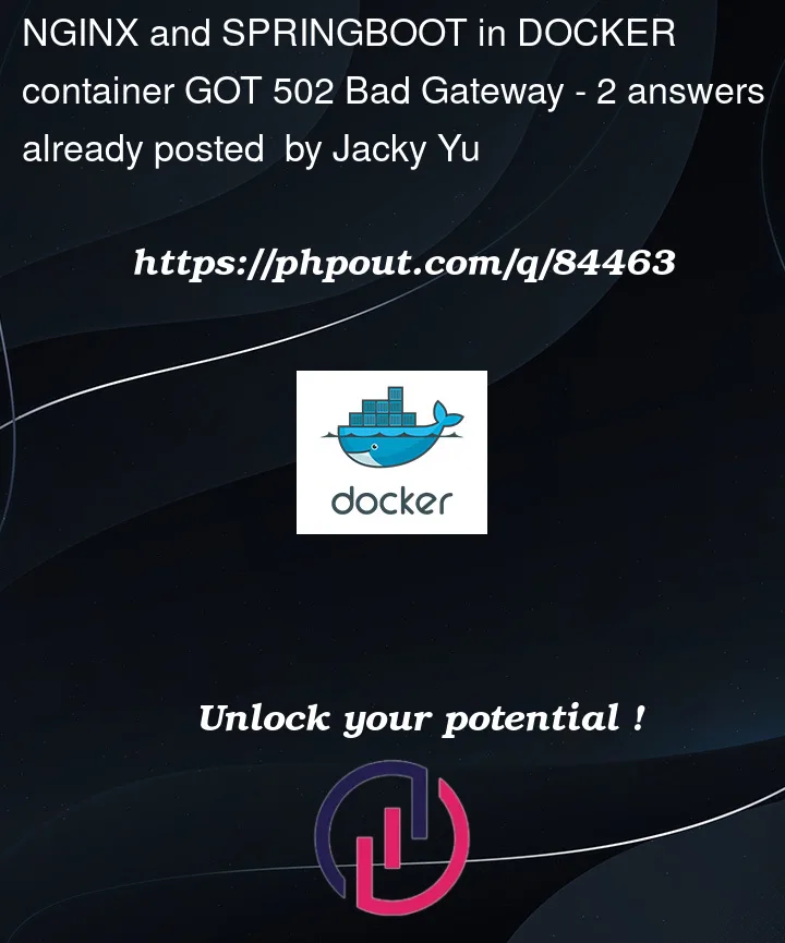 Question 84463 in Docker