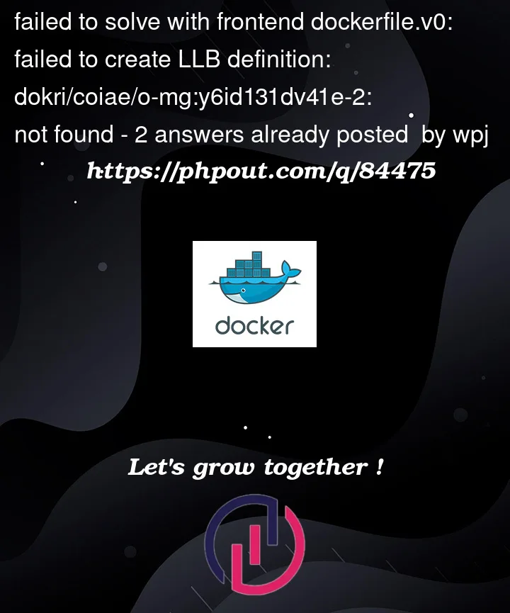 Question 84475 in Docker