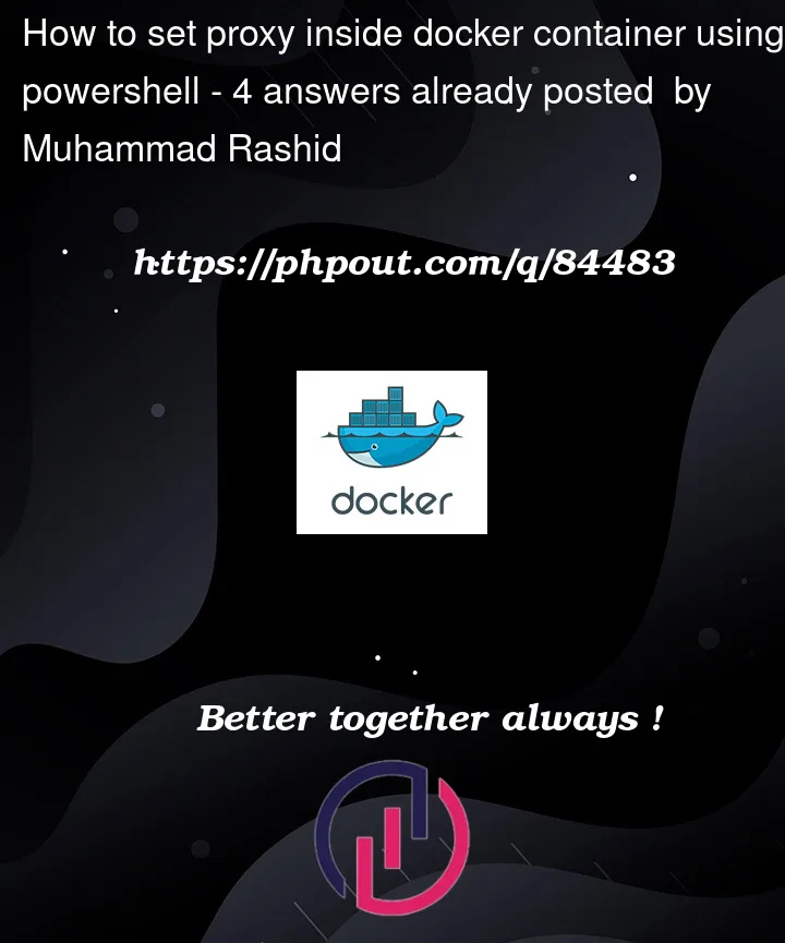 Question 84483 in Docker