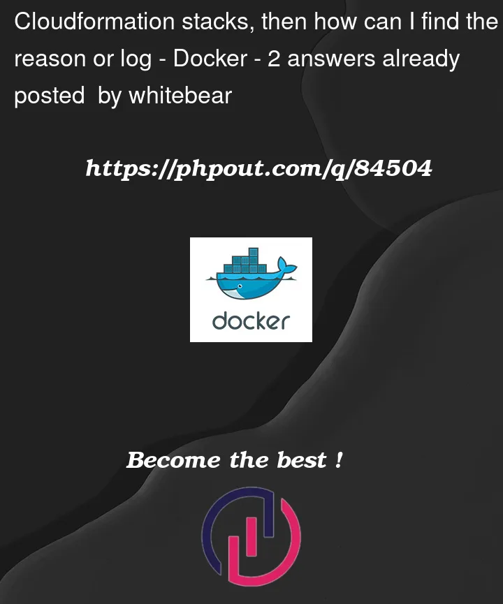 Question 84504 in Docker