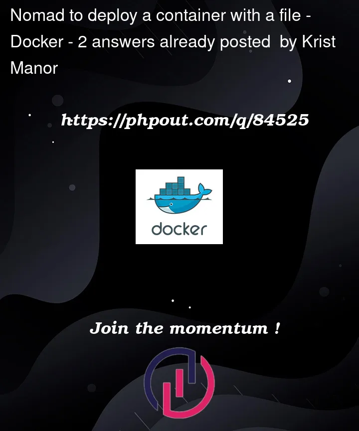 Question 84525 in Docker