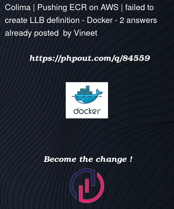 Question 84559 in Docker