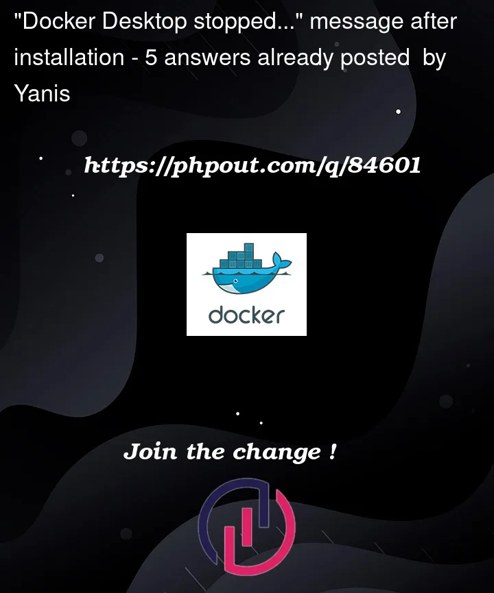 Question 84601 in Docker