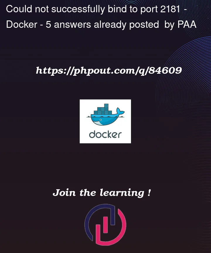 Question 84609 in Docker