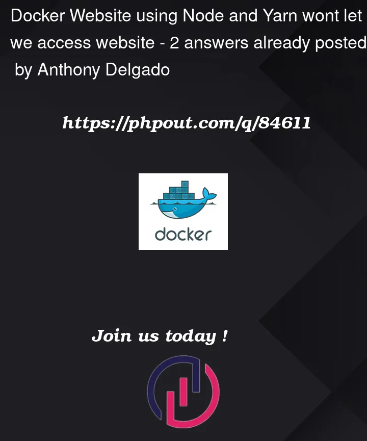 Question 84611 in Docker