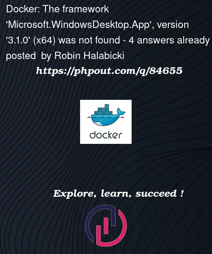 Question 84655 in Docker