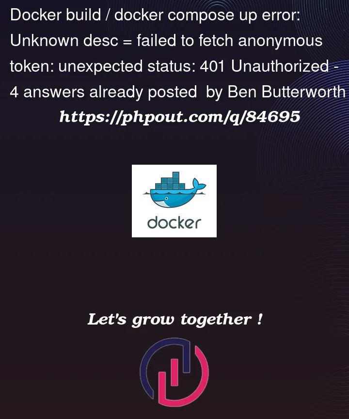 Question 84695 in Docker