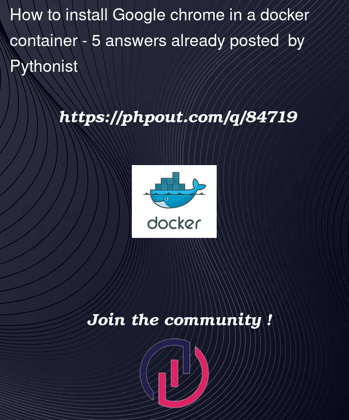 Question 84719 in Docker