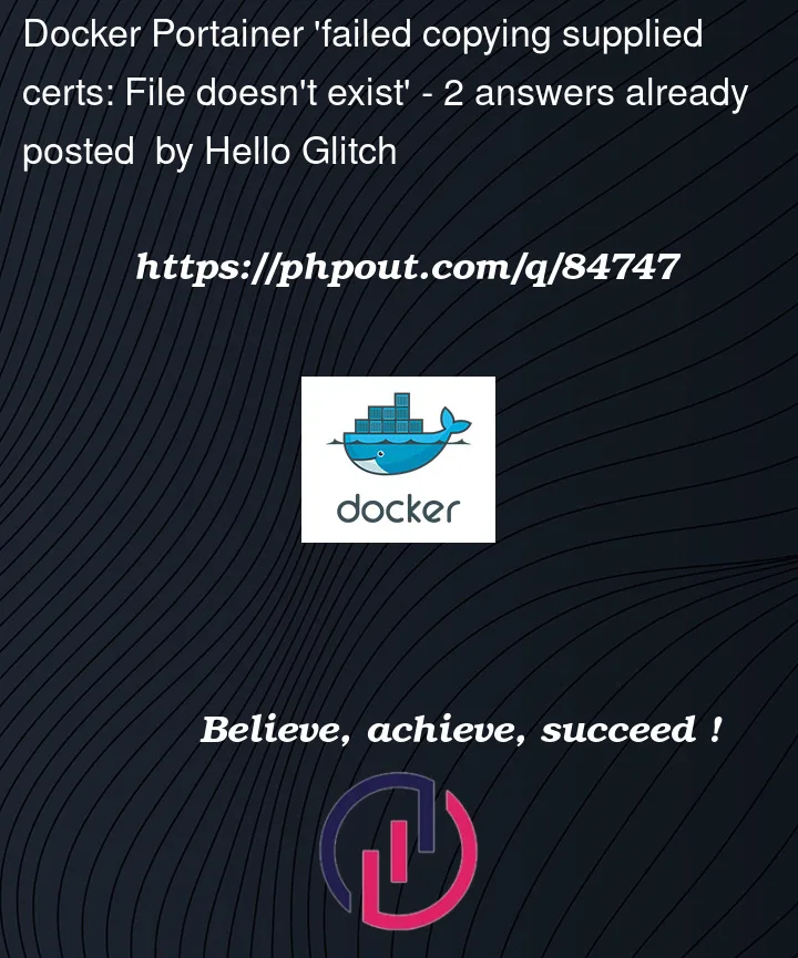 Question 84747 in Docker