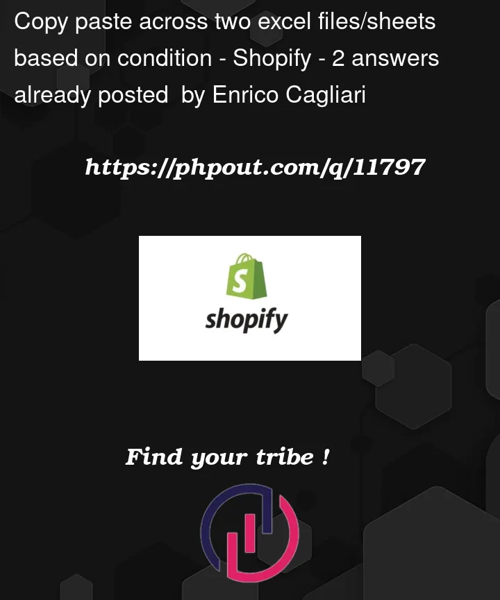 Question 11797 in Shopify