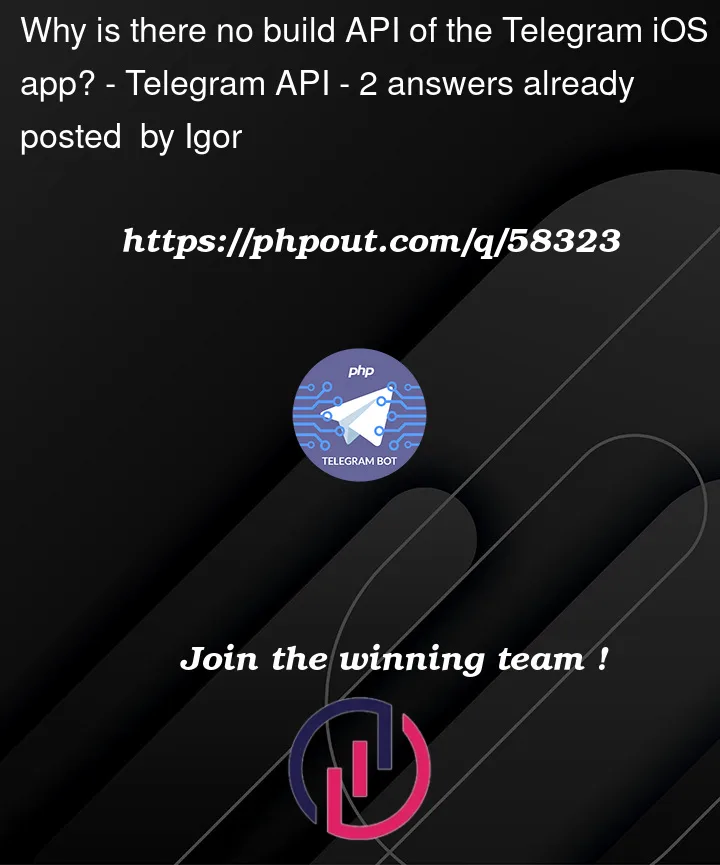 Question 58323 in Telegram API