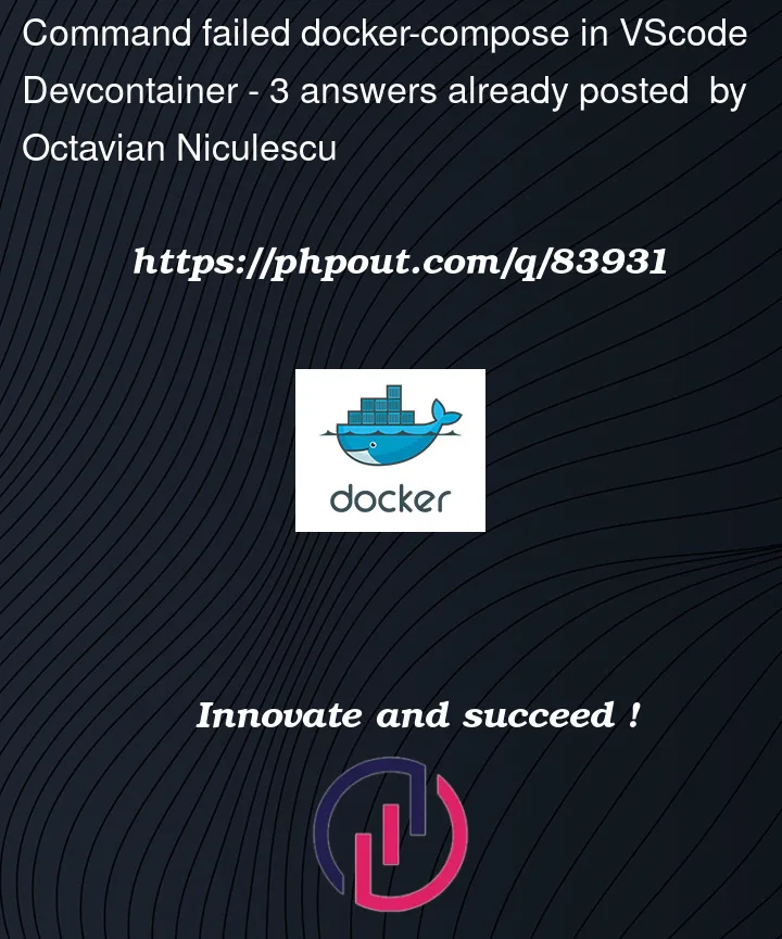 Question 83931 in Docker