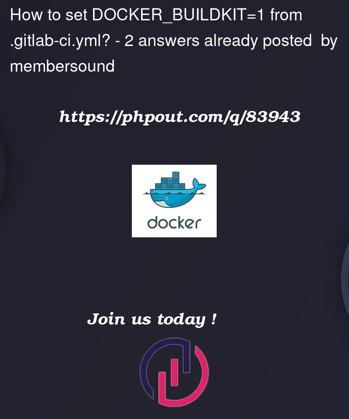 Question 83943 in Docker