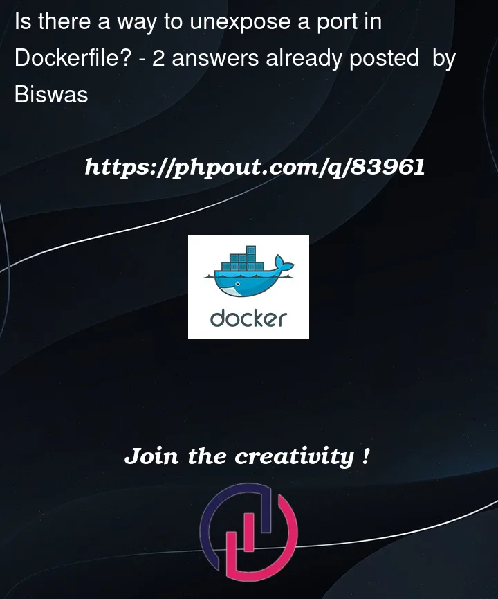 Question 83961 in Docker