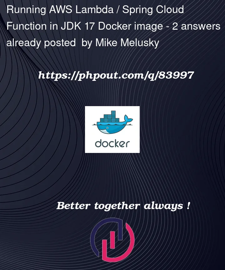 Question 83997 in Docker