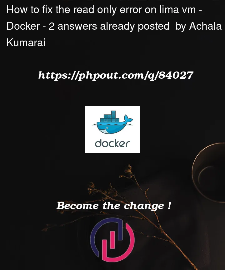 Question 84027 in Docker