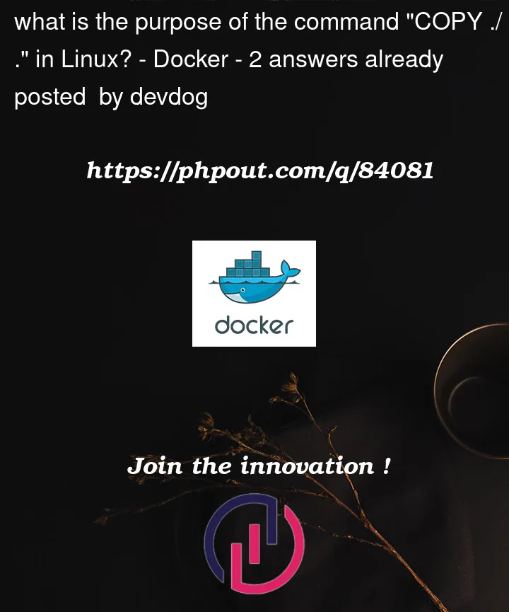 Question 84081 in Docker