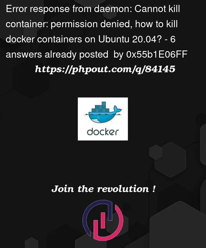 Question 84145 in Docker