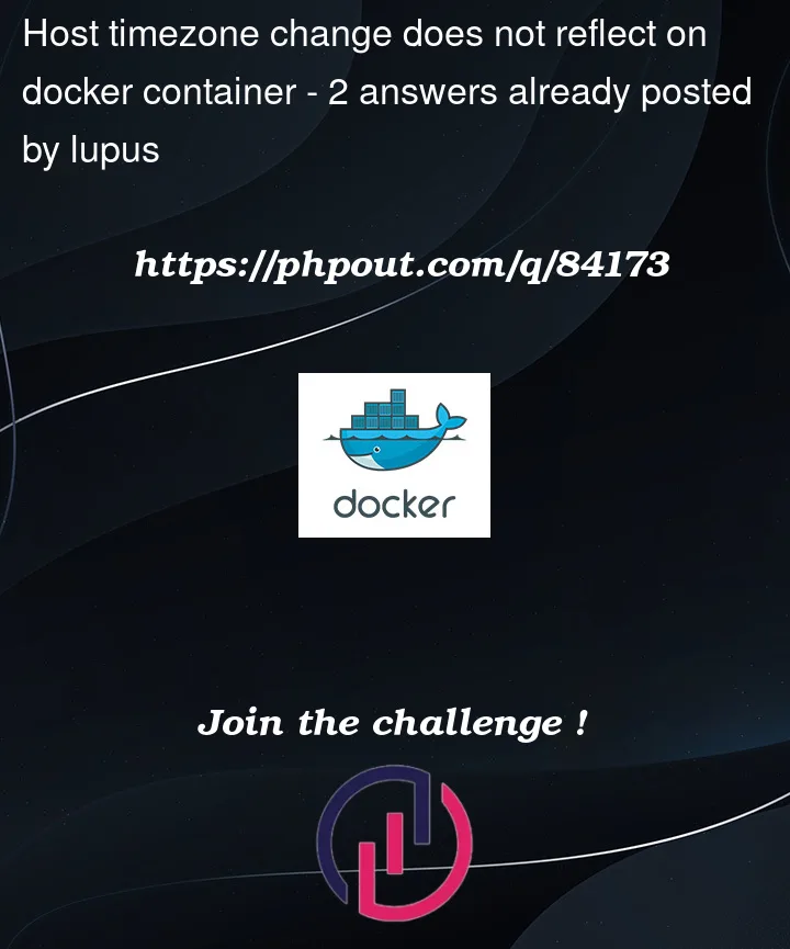 Question 84173 in Docker