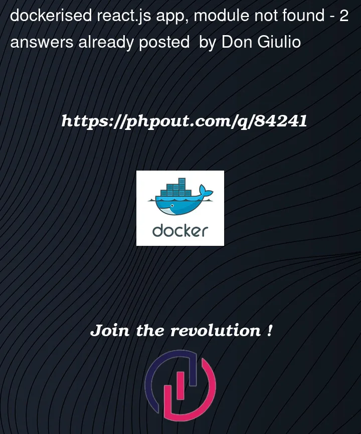 Question 84241 in Docker