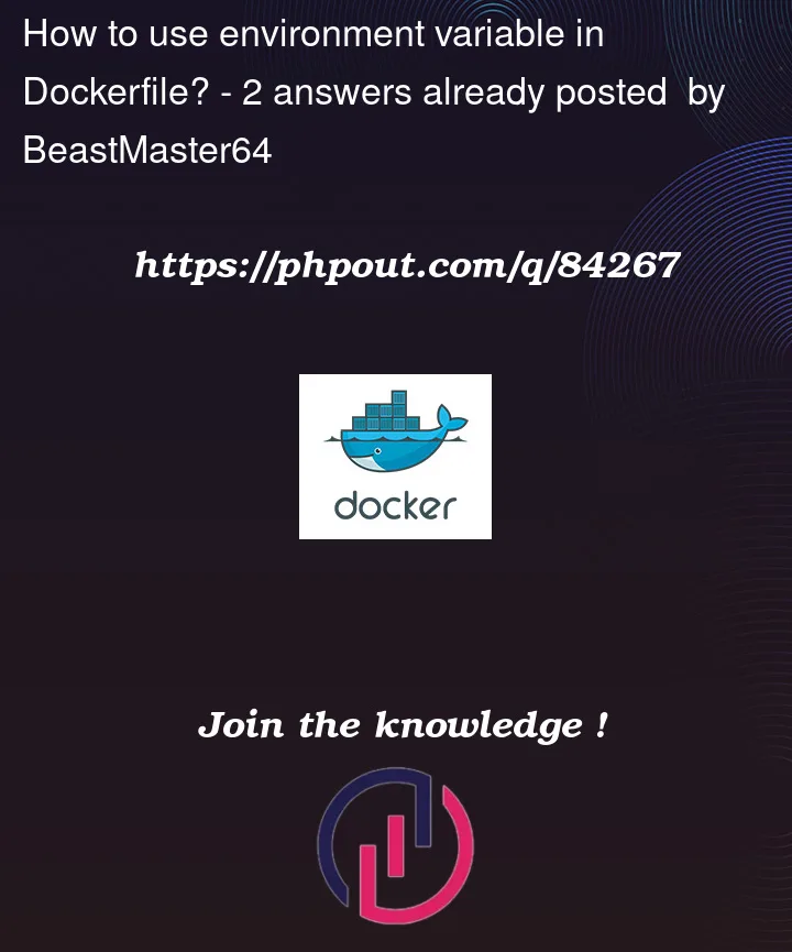 Question 84267 in Docker