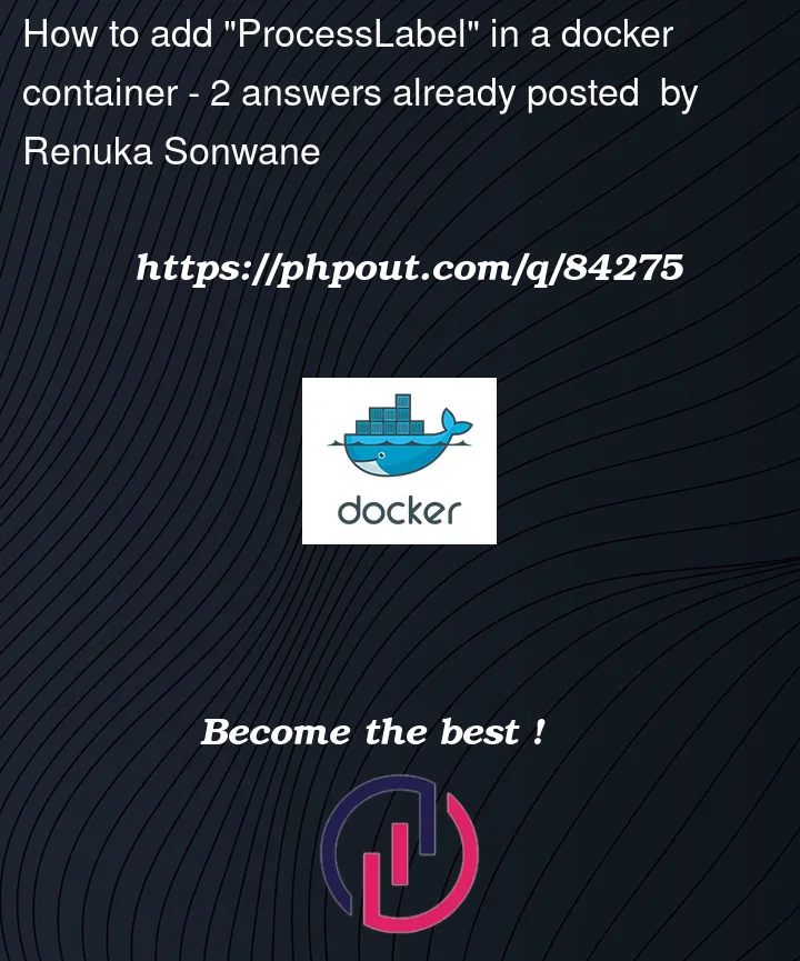 Question 84275 in Docker