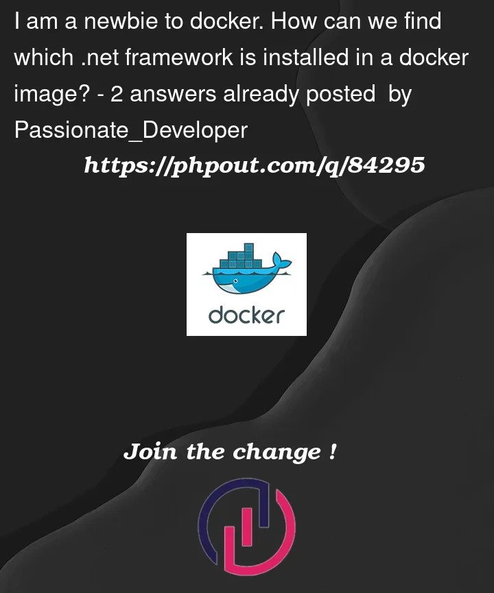 Question 84295 in Docker