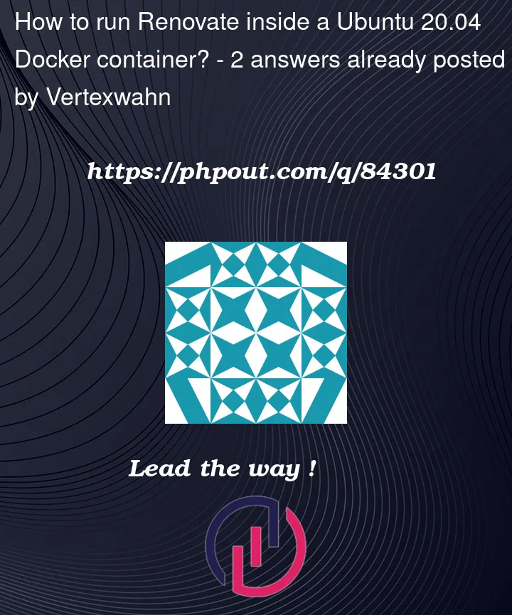 Question 84301 in Docker