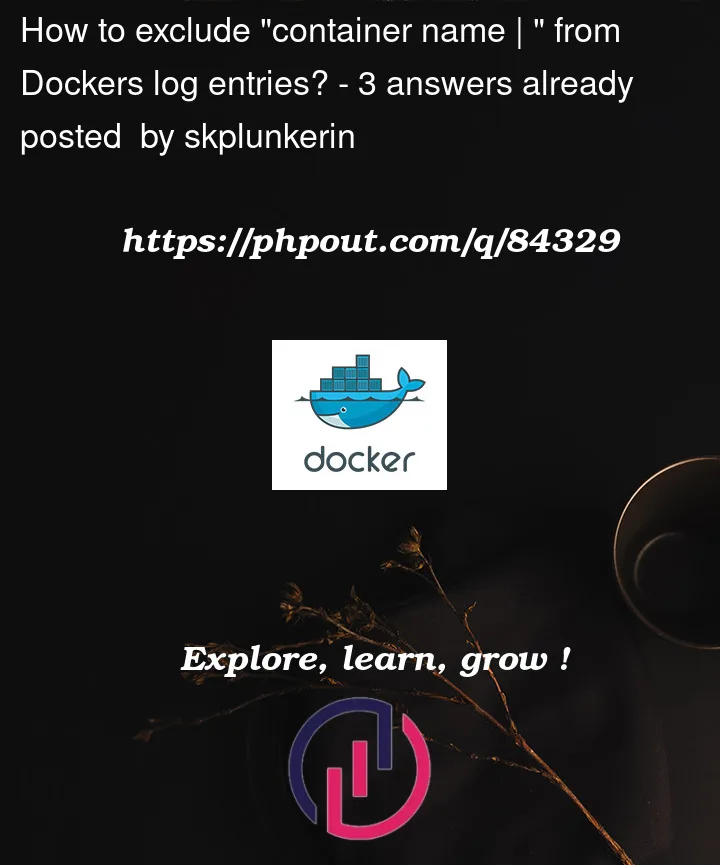 Question 84329 in Docker