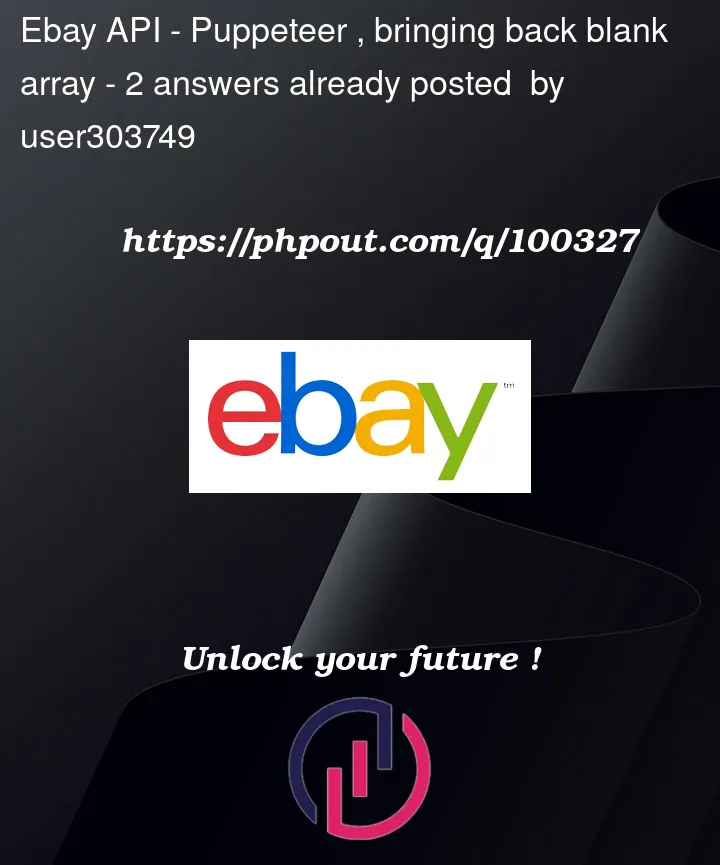 Question 100327 in Ebay API