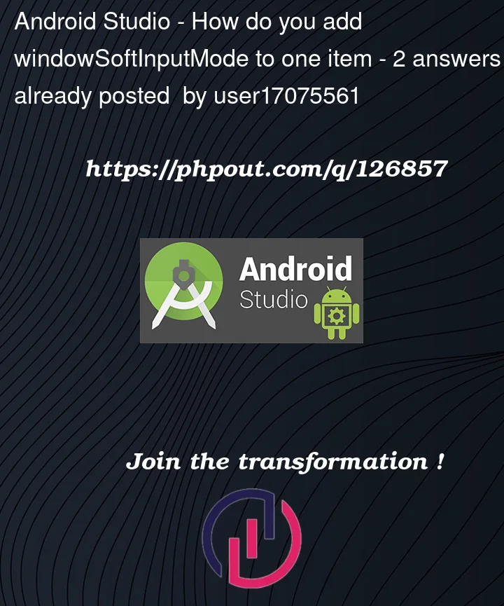 Question 126857 in Android Studio