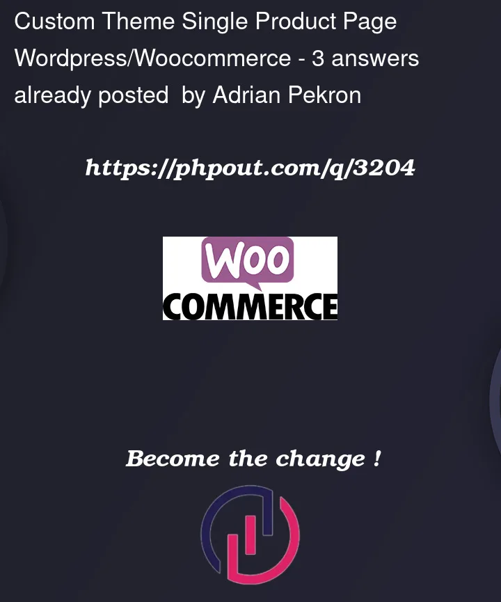 Question 3204 in Woocommerce