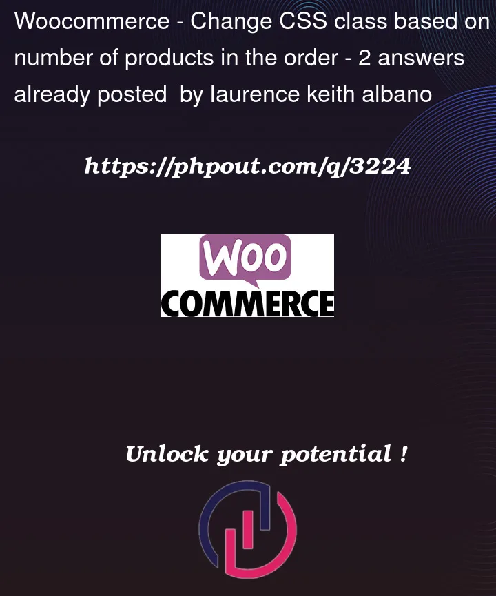 Question 3224 in Woocommerce