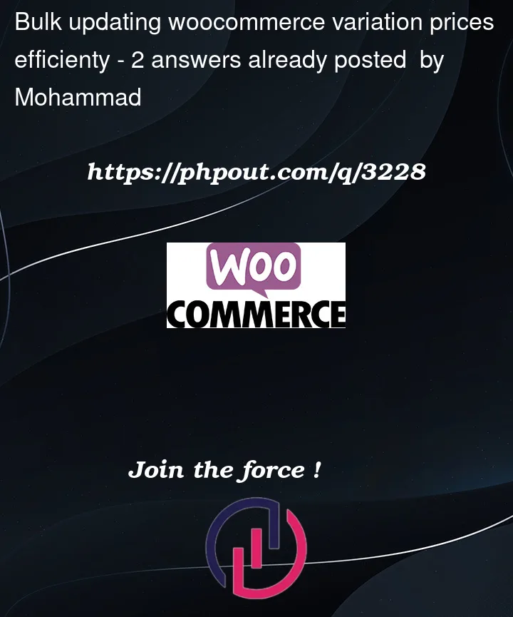 Question 3228 in Woocommerce