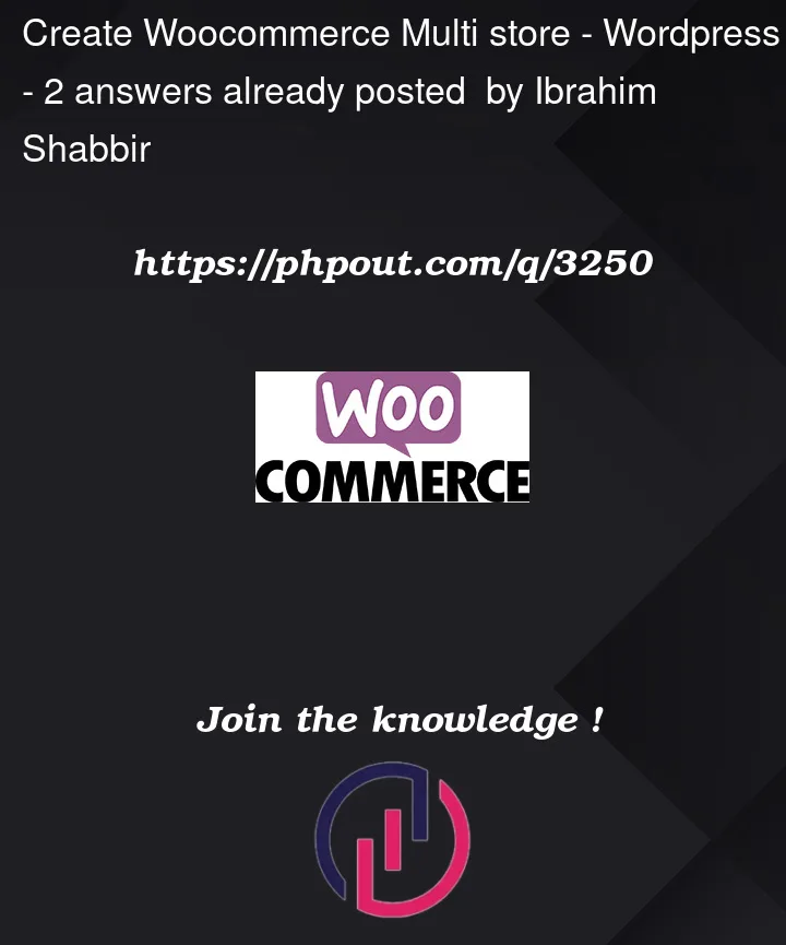 Question 3250 in Woocommerce