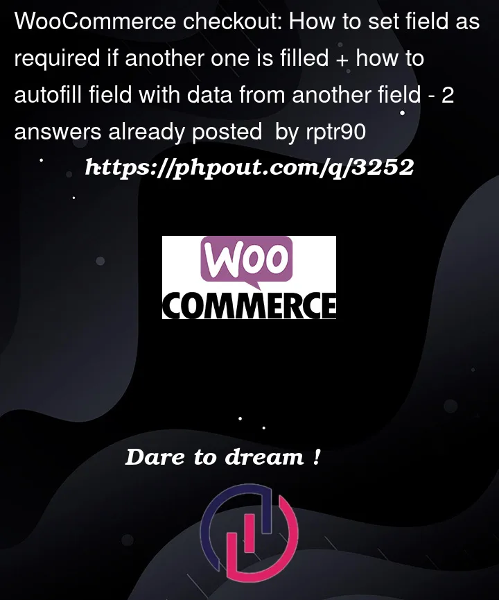 Question 3252 in Woocommerce