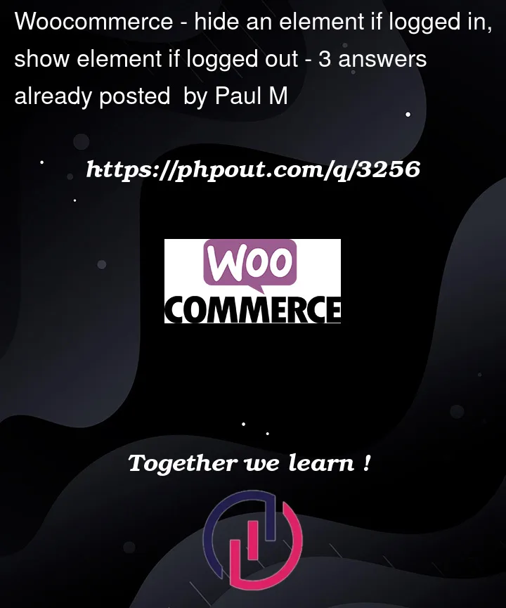 Question 3256 in Woocommerce